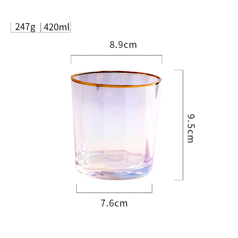 ShonD™ Colorful Phnom Penh Luxury Glassware | Gold-Rimmed Wine & Water Goblets – Cocktail, Tall, Jug Variants