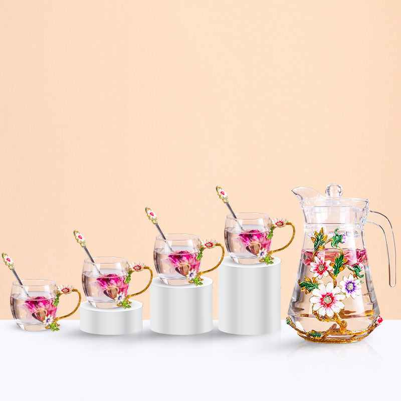 ShonD Creative Enamel Stained Glass Kettle