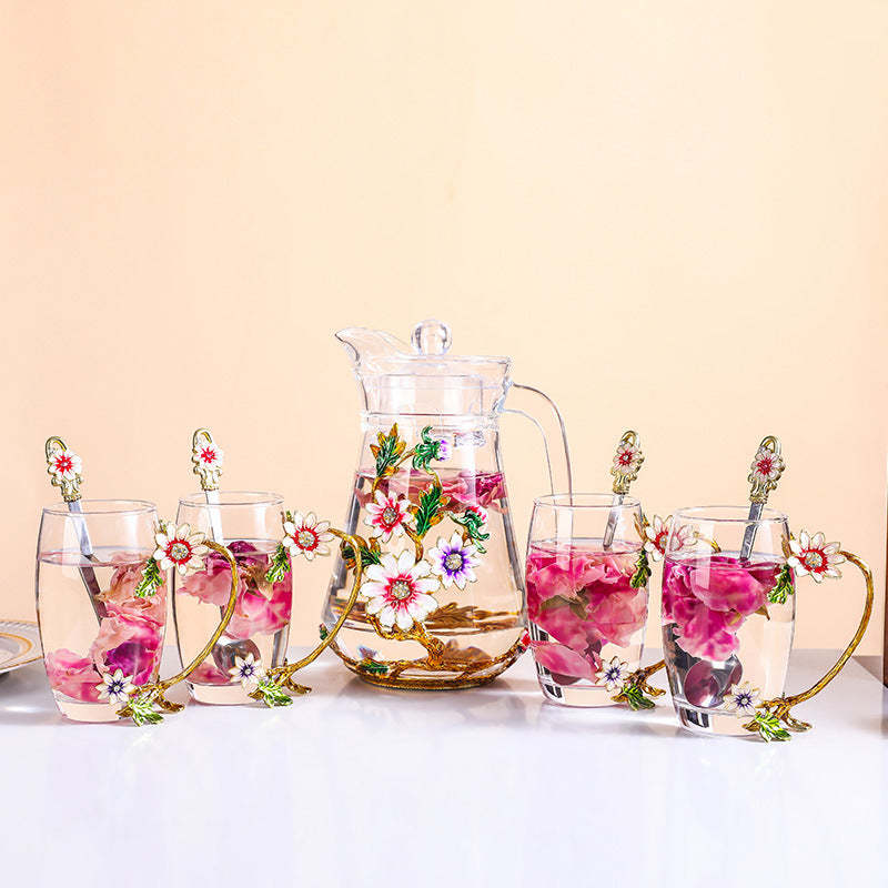 ShonD Creative Enamel Stained Glass Kettle