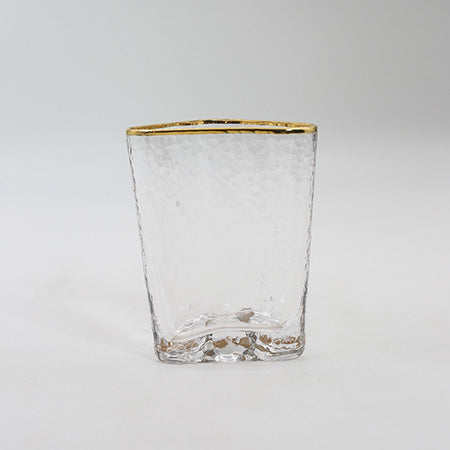 SHOND™ Nordic Chrysanthemum Glassware Collection | Hand-Painted Gold-Rim Jug & Cups