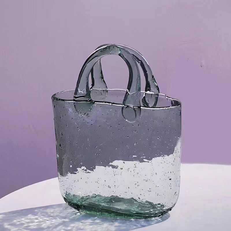 SHOND™ Handbag Glass Vase | Modern Hydroponic Flower Decor in 5 Aesthetic Colors
