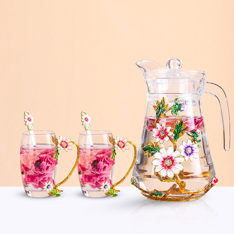 ShonD Creative Enamel Stained Glass Kettle