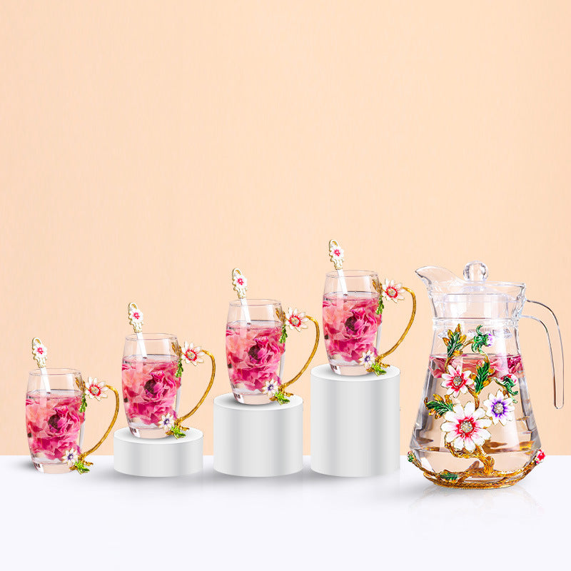 ShonD Creative Enamel Stained Glass Kettle