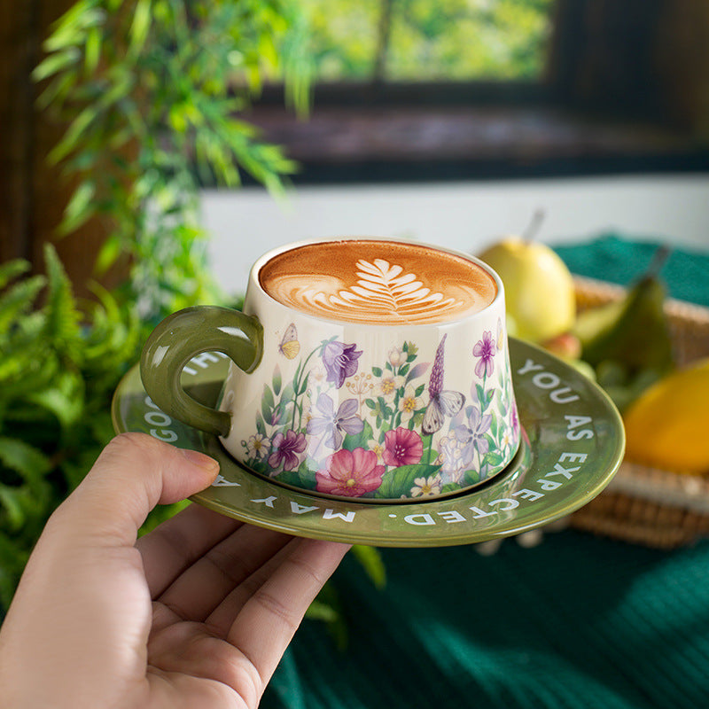 Garden Series Cup, Saucer, and Pot Set