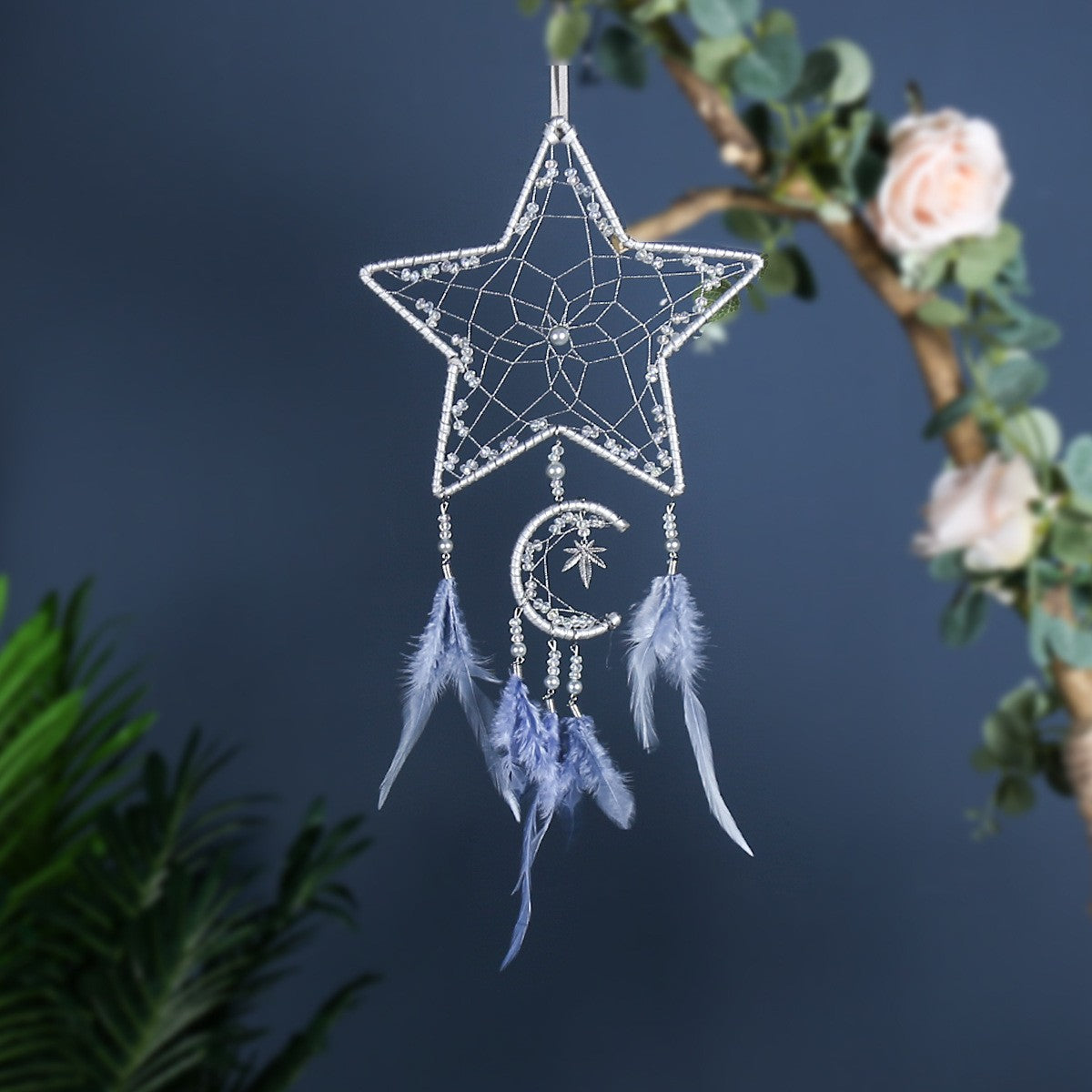 ShonD™ Nordic Boho Dreamcatcher Wall Decor – Light-Up & Minimalist Gray/White Styles