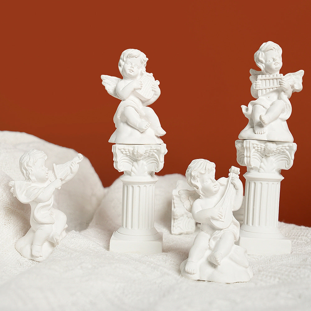 ShonD™ Nordic Roman Column & Angel Figurines – Elegant Mini Sculptures for Decor & Gifting