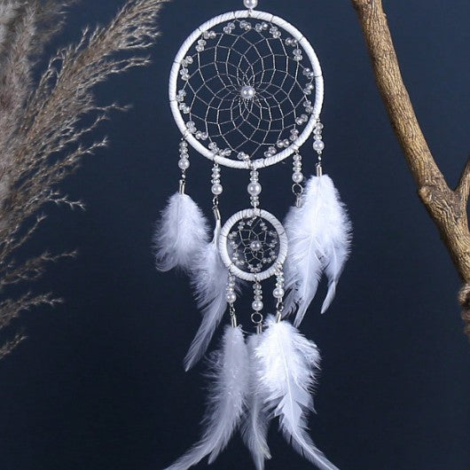 ShonD™ Nordic Boho Dreamcatcher Wall Decor – Light-Up & Minimalist Gray/White Styles