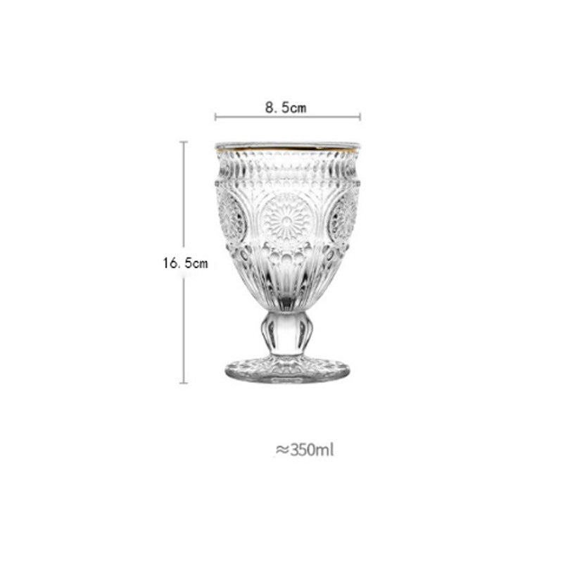SHOND™ Gold-Rimmed Sunflower Glass