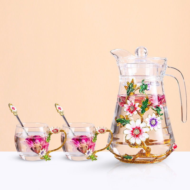 ShonD Creative Enamel Stained Glass Kettle