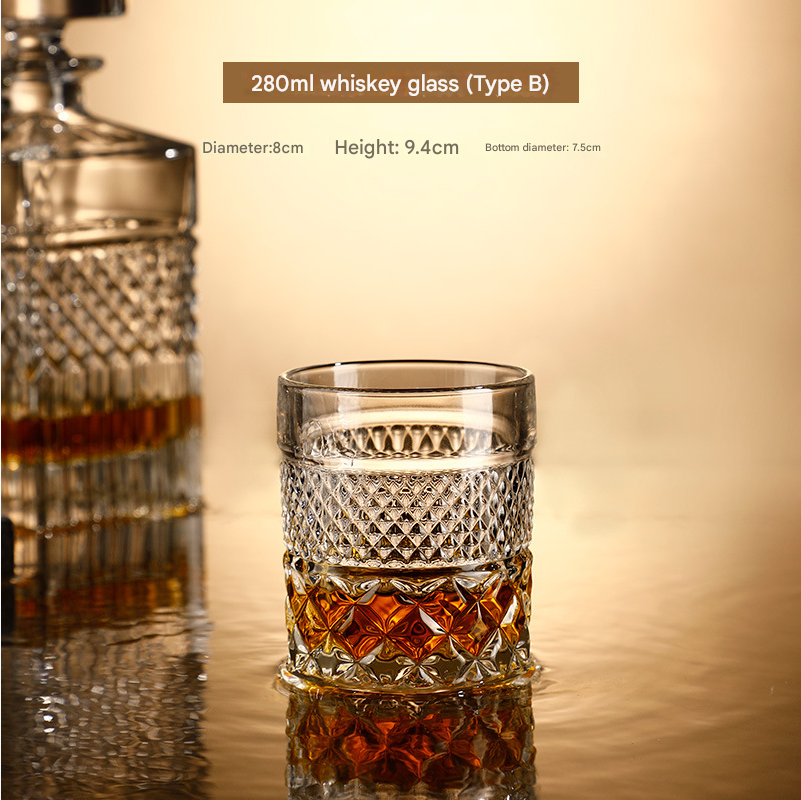 SHOND™ Crystal Carved Barware Collection | Decanters & Wine Glass Sets for Timeless Entertaining