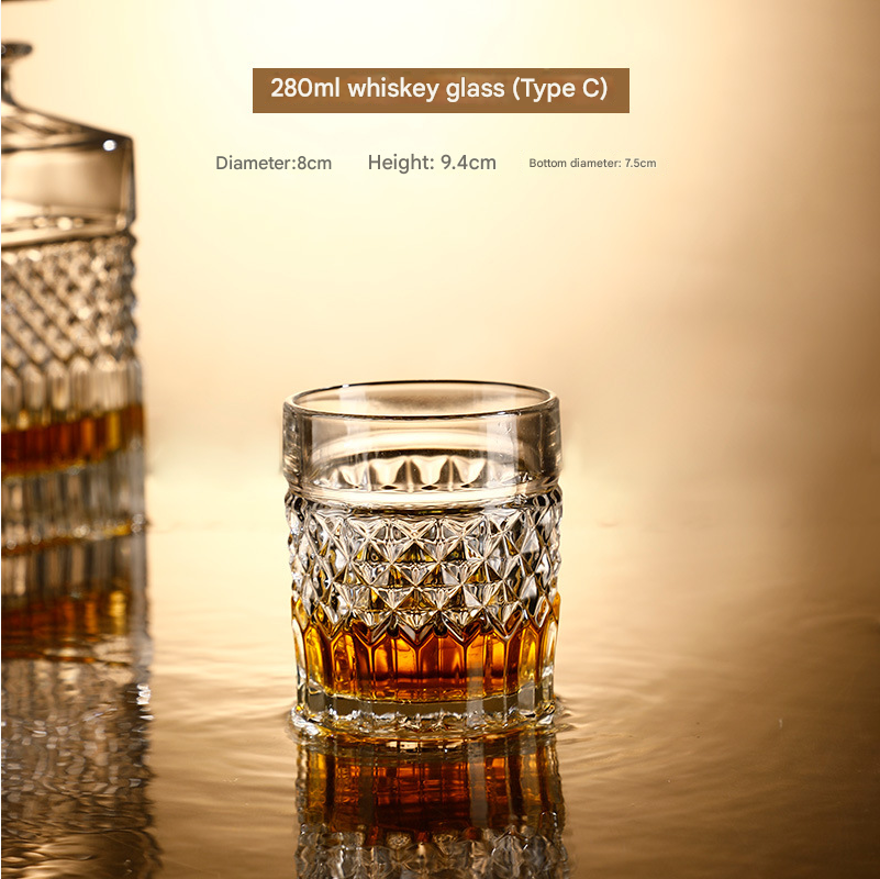 SHOND™ Crystal Carved Barware Collection | Decanters & Wine Glass Sets for Timeless Entertaining