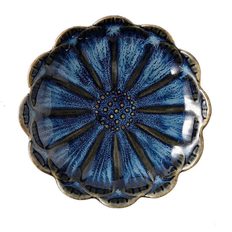ShonD™ Japanese Ceramic Lotus & Sunflower Plates – Handcrafted Mini Dishes for Sauces, Snacks & Sides