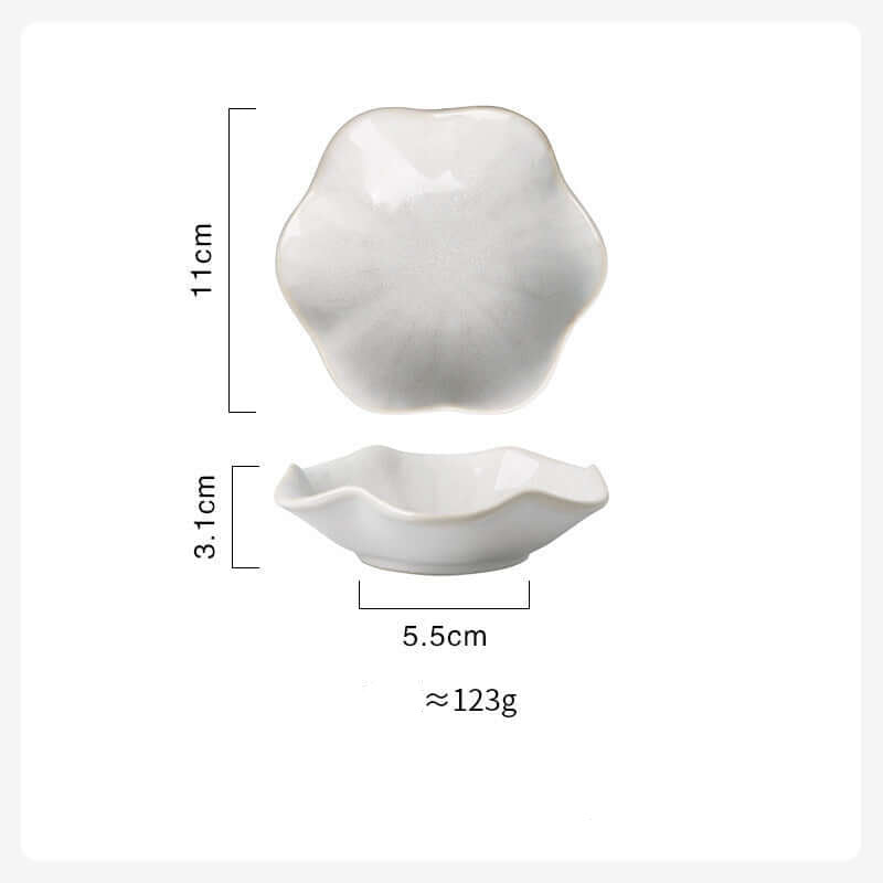 Vintage White Lotus Plate – Minimalist Table Setting