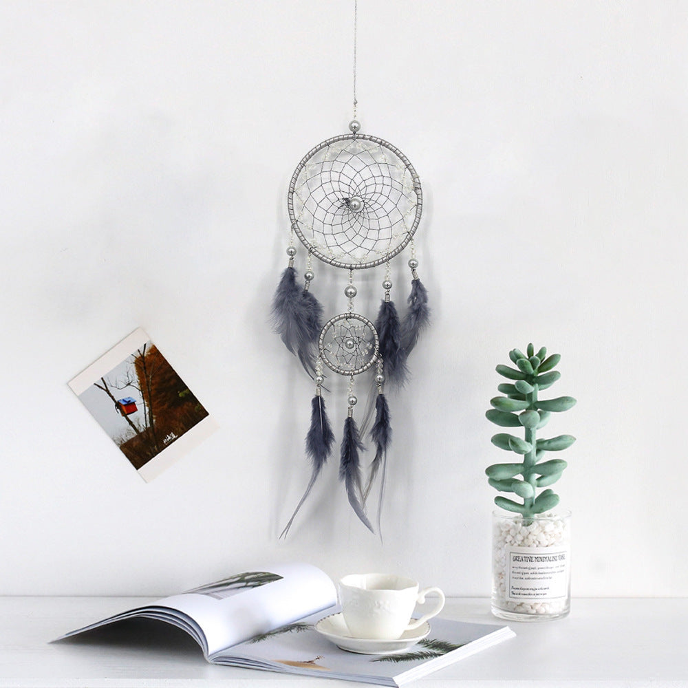 ShonD™ Nordic Boho Dreamcatcher Wall Decor – Light-Up & Minimalist Gray/White Styles