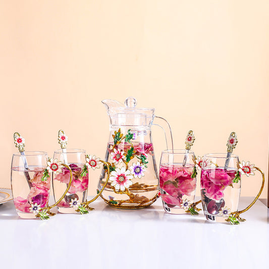 ShonD Creative Enamel Stained Glass Kettle