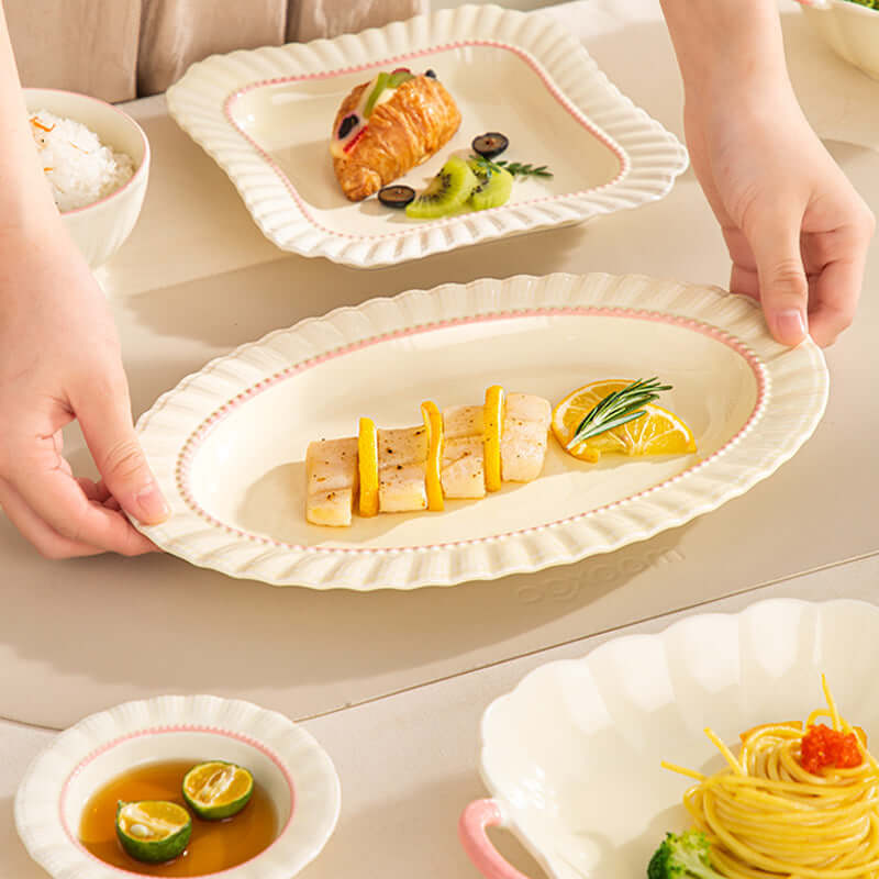 ShonD™ Cream Ceramic Dining Collection – Handcrafted Minimalist Plates, Bowls & Serveware