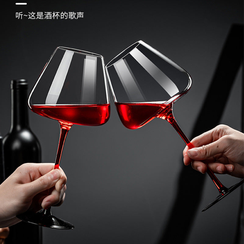 ShonD Light Luxury Burgundy Red Wine Glasses Set