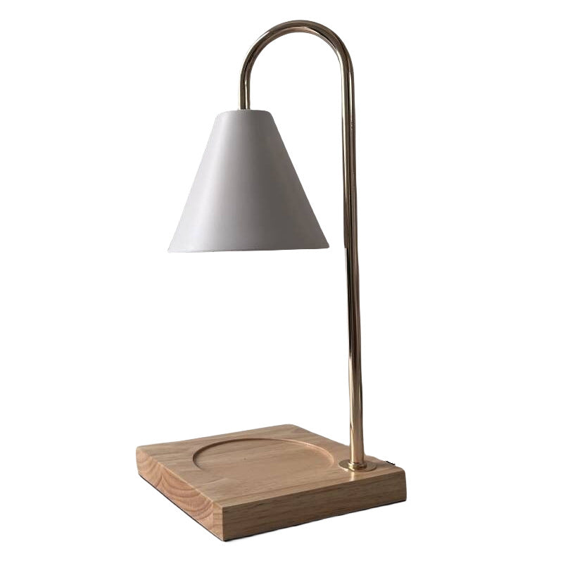 ShonD™ Modern Aromatherapy Wax Warmer Lamp – Flameless Wooden Base Candle Melter | Mood Light for Bedroom & Living Room