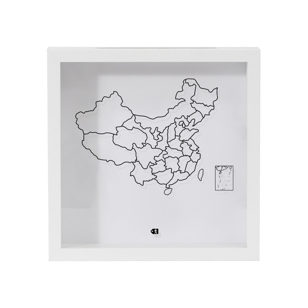 SHOND™ Travel Memory Shadow Box | Minimalist Ticket, Photo & Map Display Frame