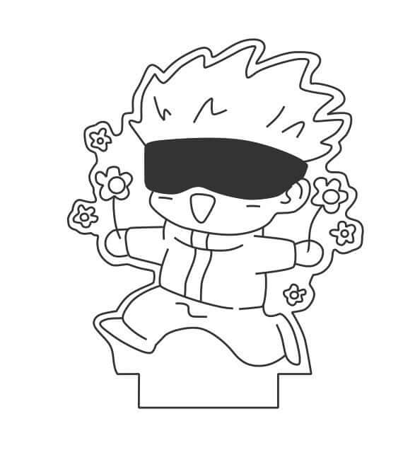 ShonD™ Anime 3D LED Night Light – Gojo & Jujutsu Kaisen Designs | Remote Control + Color Touch Base