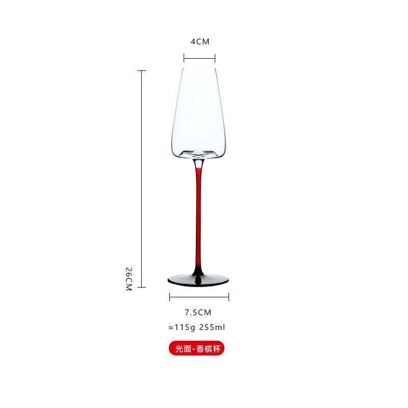 ShonD Light Luxury Burgundy Red Wine Glasses Set