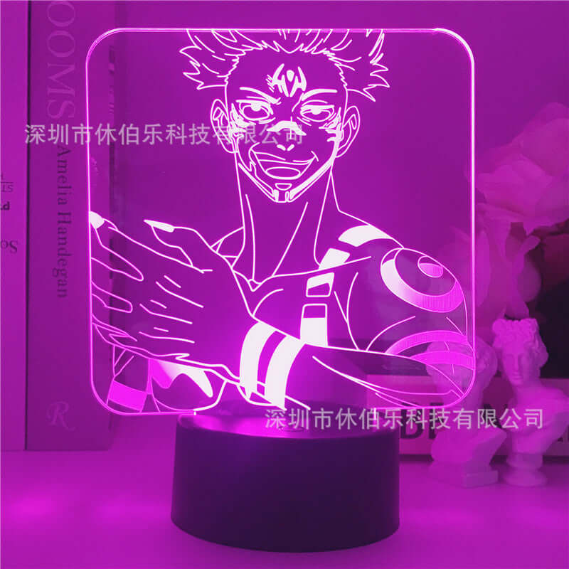 ShonD™ Anime 3D LED Night Light – Gojo & Jujutsu Kaisen Designs | Remote Control + Color Touch Base