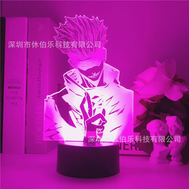 ShonD™ Anime 3D LED Night Light – Gojo & Jujutsu Kaisen Designs | Remote Control + Color Touch Base