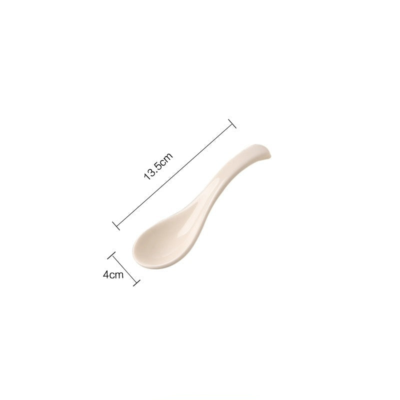 SHOND Milky White Brushed Ceramic Tableware Set – Minimalist Nordic Plates, Bowls & Spoons