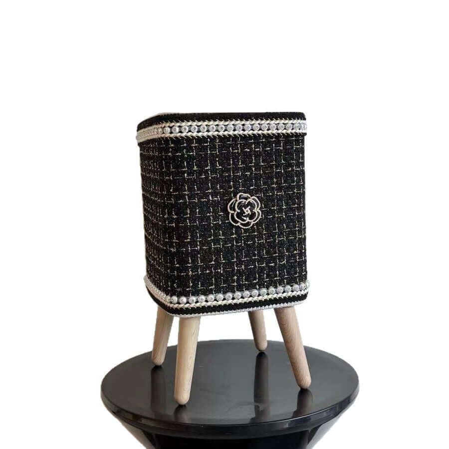 Hands-free push lid on ShonD™ Nordic Trash Bin – Minimalist Black Design