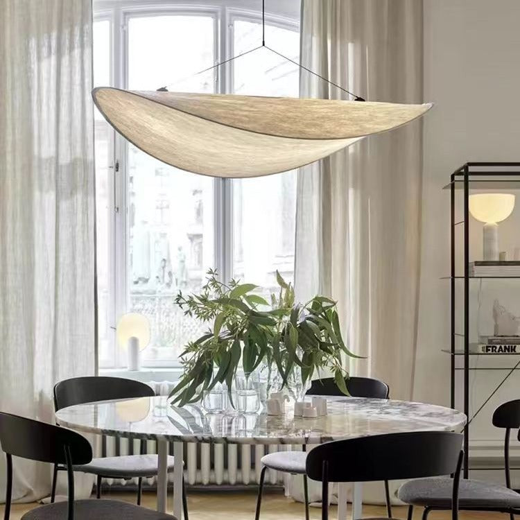 SHOND™ Silk Cloud Chandelier floating in modern minimalist room

