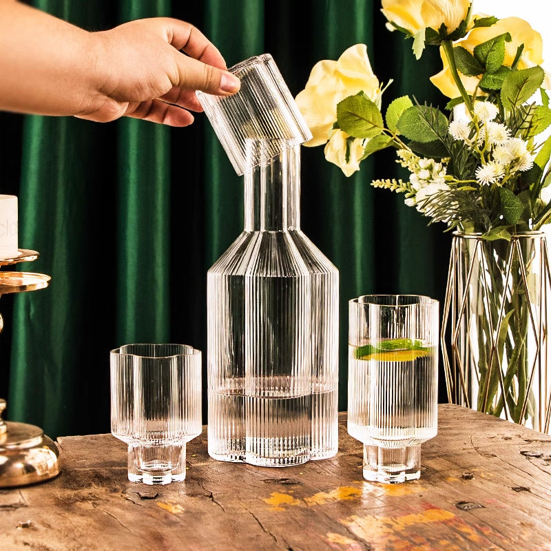 SHOND™ vertical flute glassware set – clear modern minimalist style

