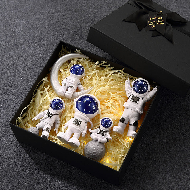 SHOND™ Mini Astronaut Resin Figurines | Interstellar Desk & Home Gift Sets