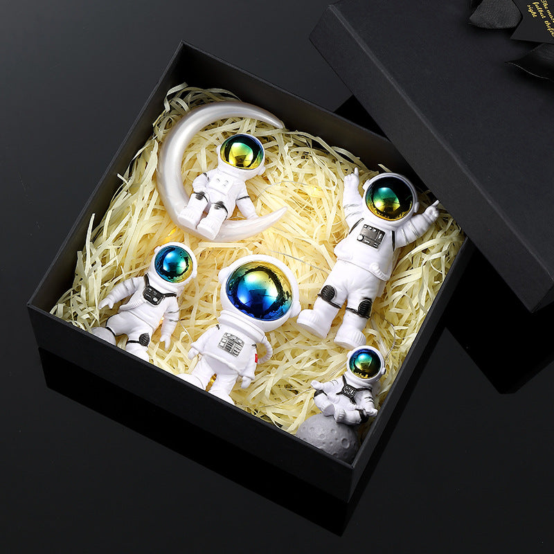 SHOND™ Mini Astronaut Resin Figurines | Interstellar Desk & Home Gift Sets