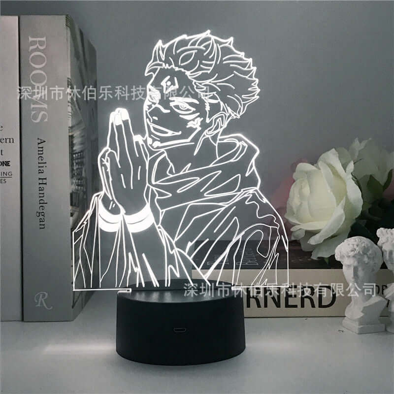 ShonD™ Anime 3D LED Night Light – Gojo & Jujutsu Kaisen Designs | Remote Control + Color Touch Base