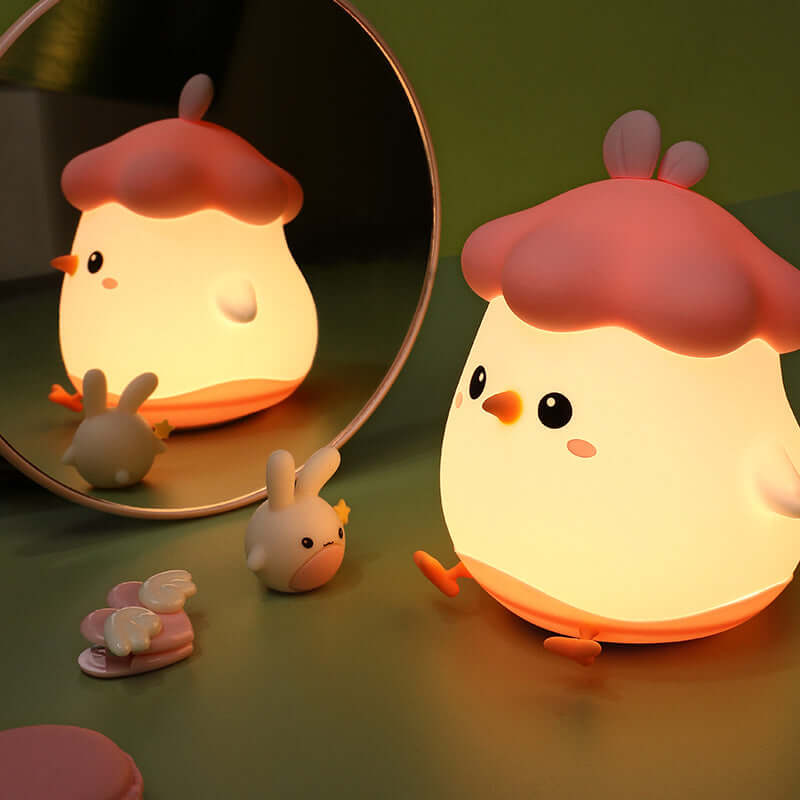 Soft Silicone Chicken Night Light by ShonD – Pink Color Option