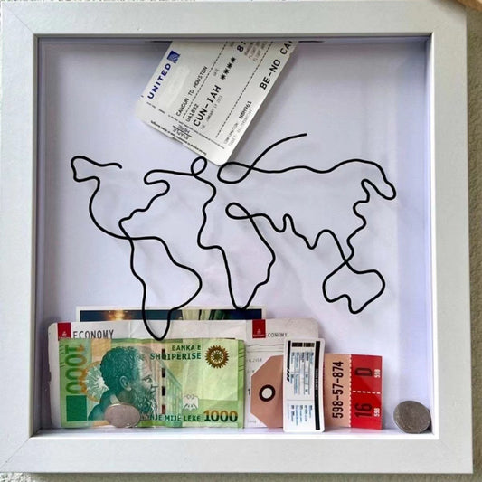 Assorted SHOND travel memory shadow boxes in black and walnut
