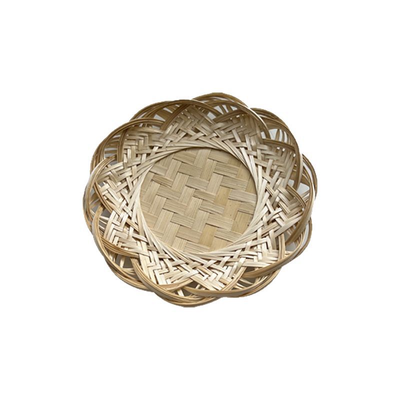 ShonD™ Handmade Bamboo Lace Storage Basket – Elegant Tabletop Organizer for Snacks, Fruits & Decor