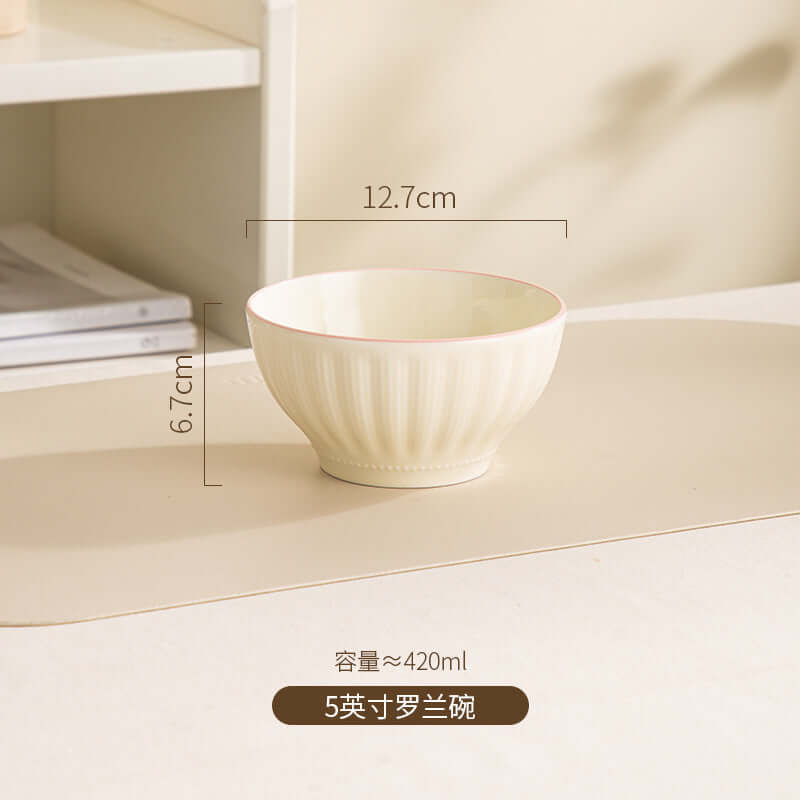 ShonD™ Cream Ceramic Dining Collection – Handcrafted Minimalist Plates, Bowls & Serveware
