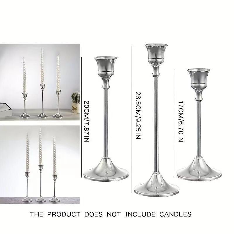 ShonD™ Bell-Tower Candle Holders | Matte Metal Taper Stand for Elegant Decor