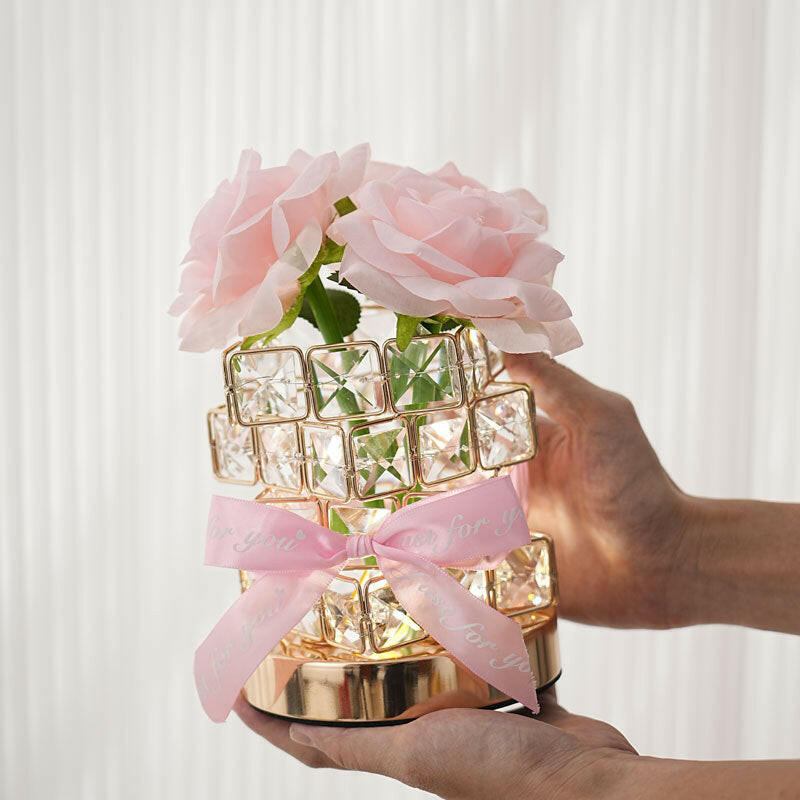 Romantic rose light by the window
