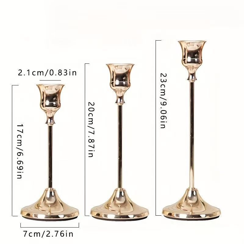 ShonD™ Bell-Tower Candle Holders | Matte Metal Taper Stand for Elegant Decor