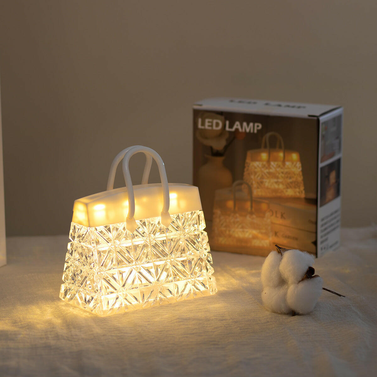 CrystalGlow™ Handbag LED Night Light | Luxe Ambience for Desks, Bedrooms & Gifts