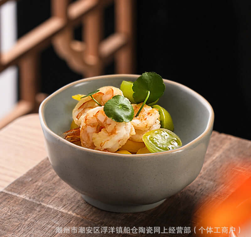 ShonD™ Japanese Artisan Rice Bowls – Handcrafted Ceramic Tableware in Minimalist Wabi-Sabi Styles