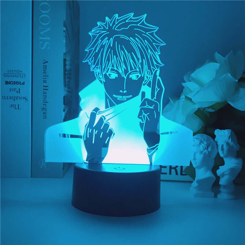 Gojo Satoru LED Night Light - Pulling Collar Halfway Pose - Anime Lamp by ShonD