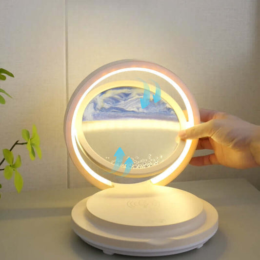 Folding Quicksand Ambient Lamp – Smart LED Light with Bluetooth Speaker & Wireless Charging | ShonD