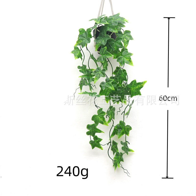 SHOND™ Lush Hanging Potted Plants | Realistic Artificial Vines – Pothos, Turtle Back & Grape Leaf
