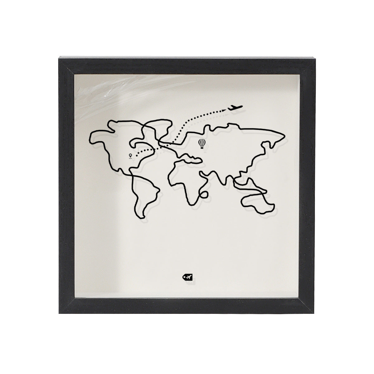 SHOND™ Travel Memory Shadow Box | Minimalist Ticket, Photo & Map Display Frame