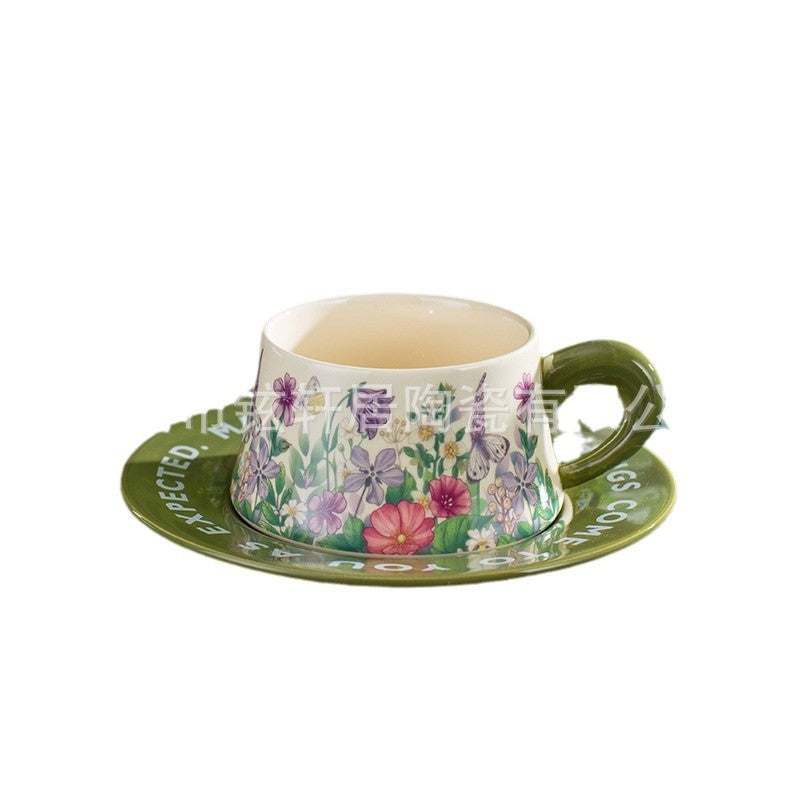 Garden Series Cup, Saucer, and Pot Set