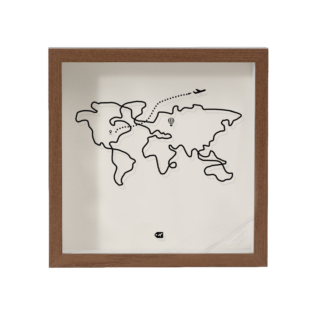 Assorted SHOND travel memory shadow boxes in  walnut
