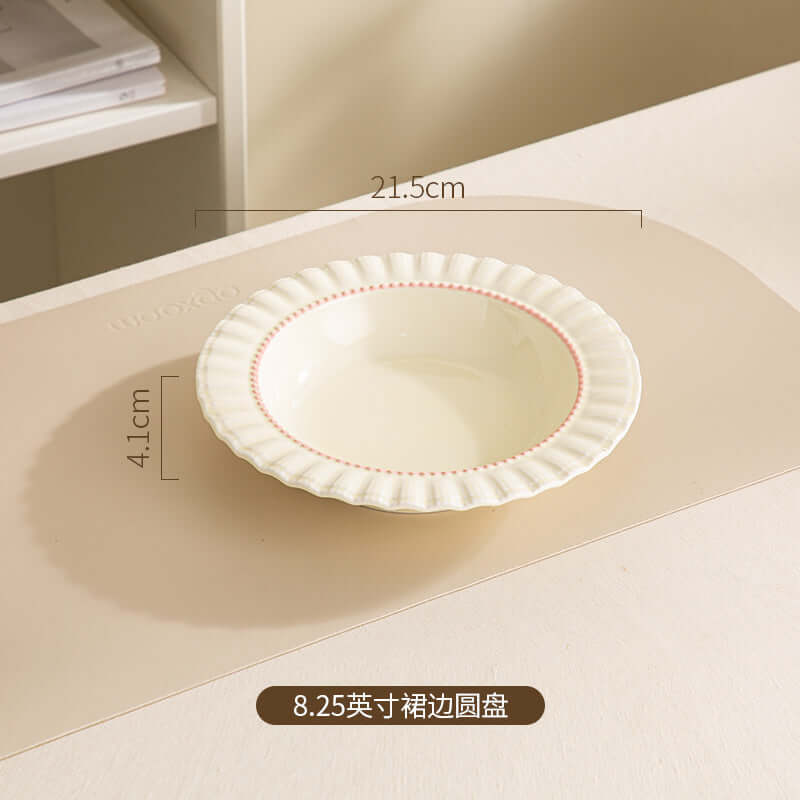 ShonD™ Cream Ceramic Dining Collection – Handcrafted Minimalist Plates, Bowls & Serveware
